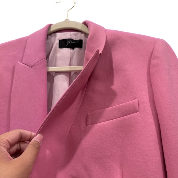 NWOT J. Crew Pink Barbiecore Double Breasted Lapel Blazer Jacket Sz 14 No Sz tag - Picture 6 of 11